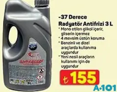 -37 DERECE RADYATÖR ANTİFRİZİ 3 L fiyat ve kampanya bilgisi
